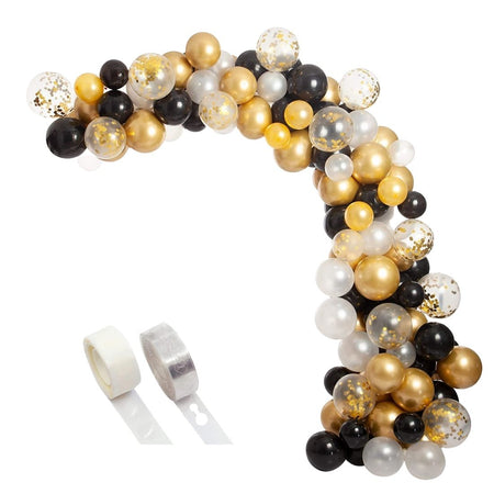 Happy Birthday Black and Gold Combo kit (52 Pcs)