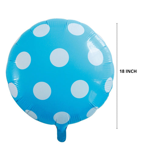 Load image into Gallery viewer, Round Shape Blue Polka Dot Foil Balloon
