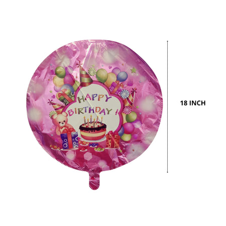 Happy Birthday Round Shape Foil Balloon