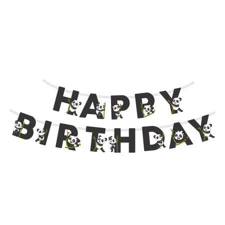 Panda Birthday Party Supplies, Birthday Party Decoration Banner for Birthday Decoration