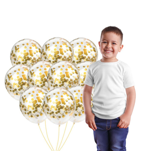 Load image into Gallery viewer, Gold Confetti Balloons - 12″ Balloons
