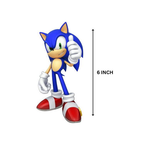 Load image into Gallery viewer, Sonic Theme Cutout (6 inches/250 GSM Cardstock/Mixcolour/12Pcs)
