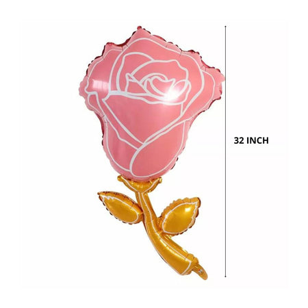 Pink Rose Foil Balloon