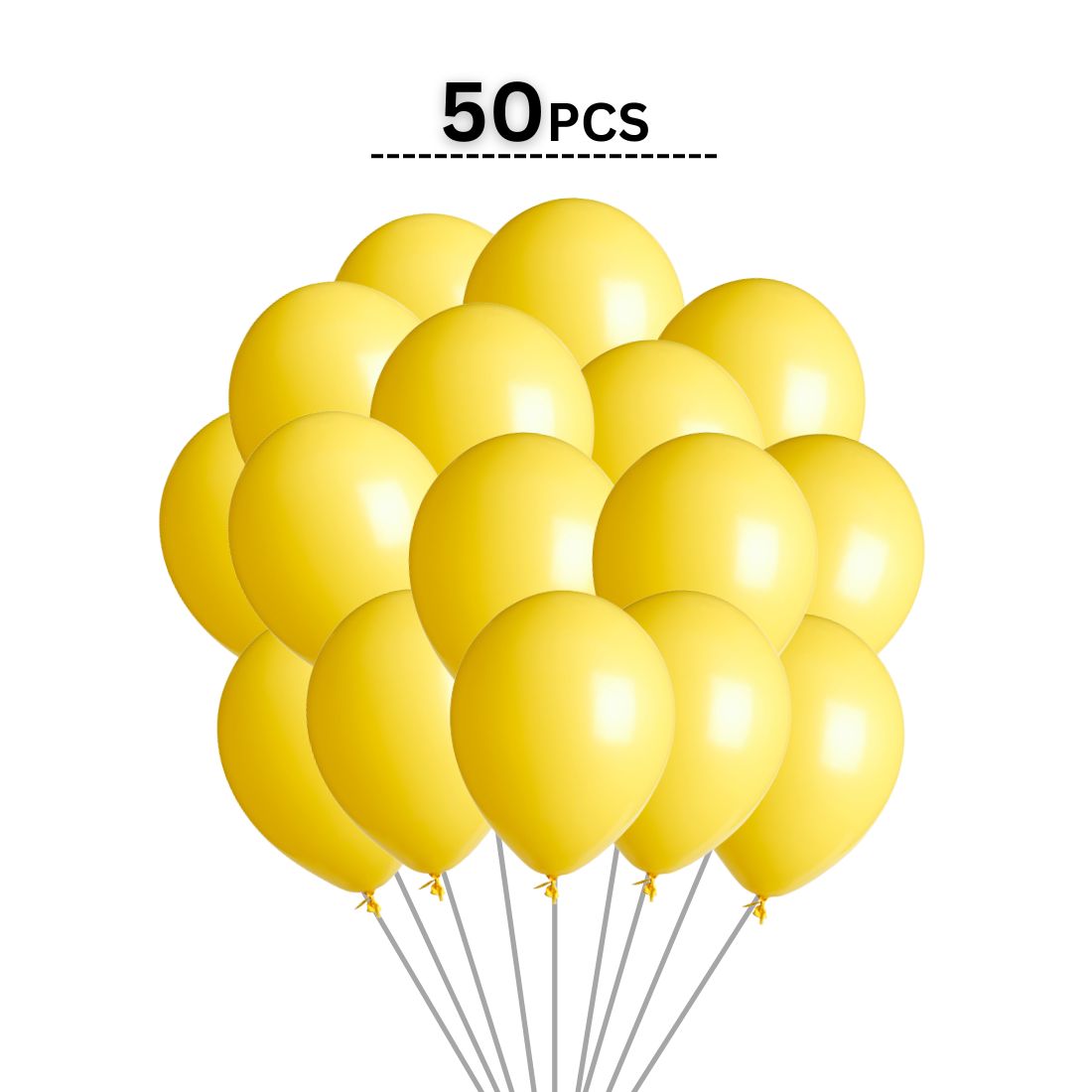 Yellow Pastel Latex Balloon (50 Pcs Set) For Engagement, Wedding and Valentines Day Or Birthday Party Celebration Decoration