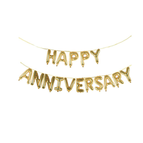 Load image into Gallery viewer, Happy Anniversary Decorations Foil Balloon for Home Decoration 16″Size for Husband Wife/ Anniversary Celebration Balloons
