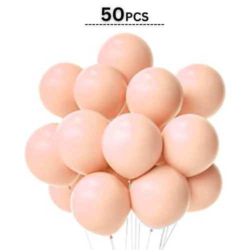 Load image into Gallery viewer, Pastel Peach Latex Balloon (50 Pcs Set) For Engagement, Wedding and Valentines Day Or Birthday Party Celebration Decoration
