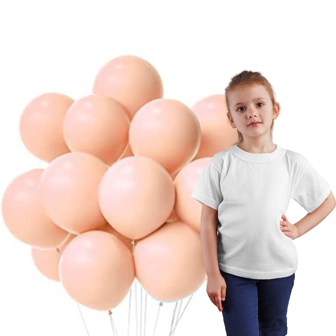Pastel Peach Latex Balloon (50 Pcs Set) For Engagement, Wedding and Valentines Day Or Birthday Party Celebration Decoration
