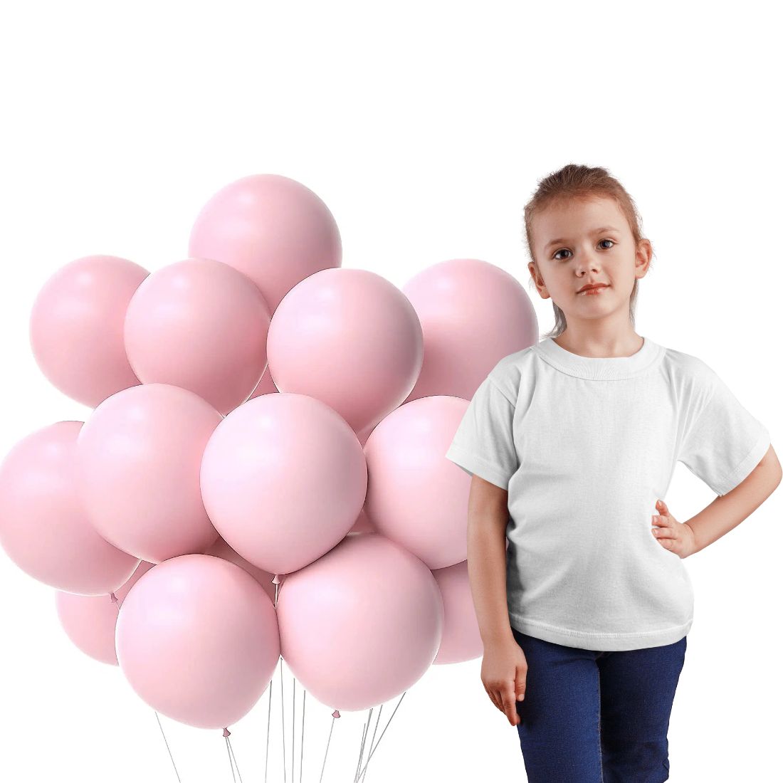 Pastel Pink Latex Balloon (50 Pcs Set) For Engagement, Wedding and Valentines Day Or Birthday Party Celebration Decoration