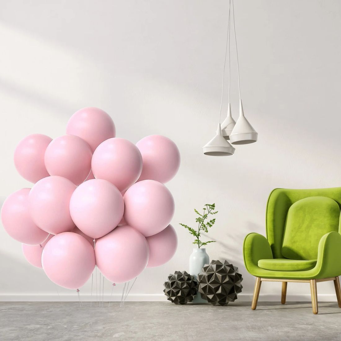 Pastel Pink Latex Balloon (50 Pcs Set) For Engagement, Wedding and Valentines Day Or Birthday Party Celebration Decoration