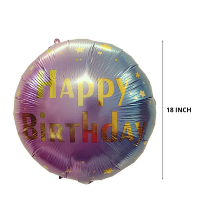Happy Birthday Purple Foil Balloon