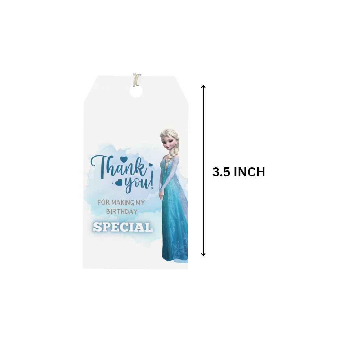 Frozen Elsa Theme Birthday Favour Tags (2 x 3.5 inches/250 GSM Cardstock/Mixcolour/30Pcs)