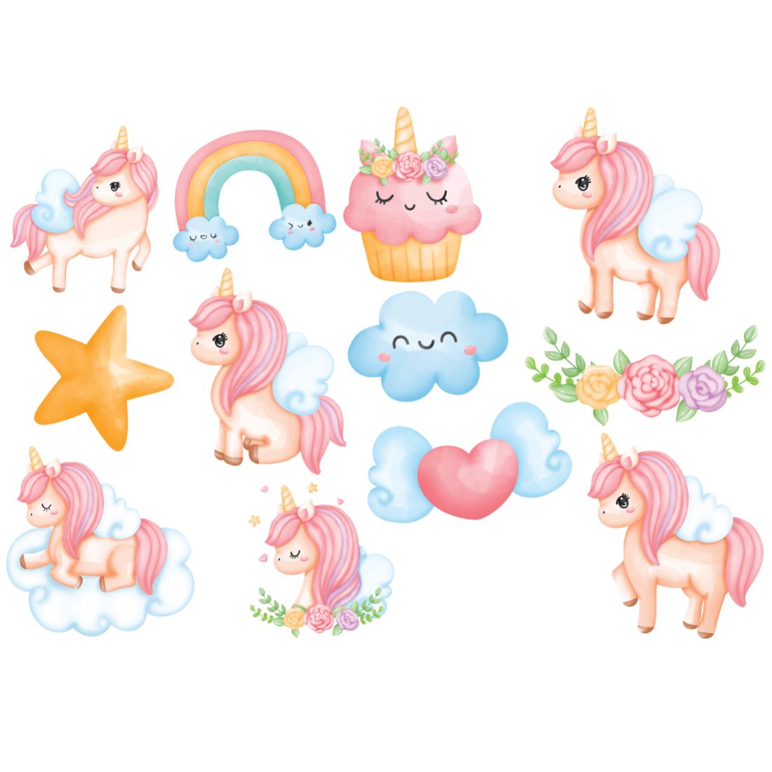 Unicorn Cut Outs (12 Pcs)