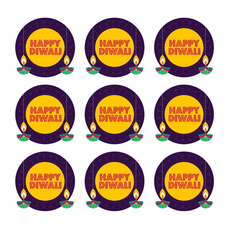 Happy Diwali Favour Tag / Thankyou Cards  / Gift Tags- ( 30Pcs )  - Material-Cardstock