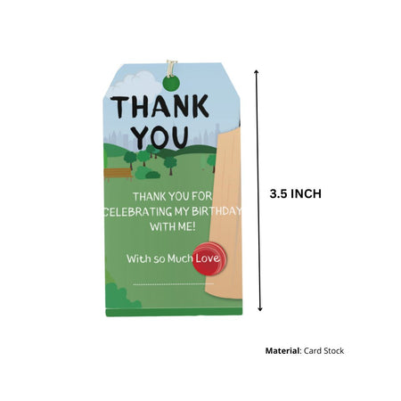 Cricket Theme Birthday Favour Tags (2 x 3.5 inches/250 GSM Cardstock/Multicolour/30Pcs)