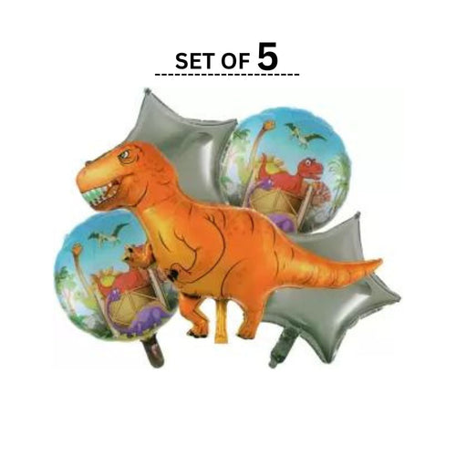 Load image into Gallery viewer, Dinosaur Foil Balloon for Birthday Party Decoration Set of 5
