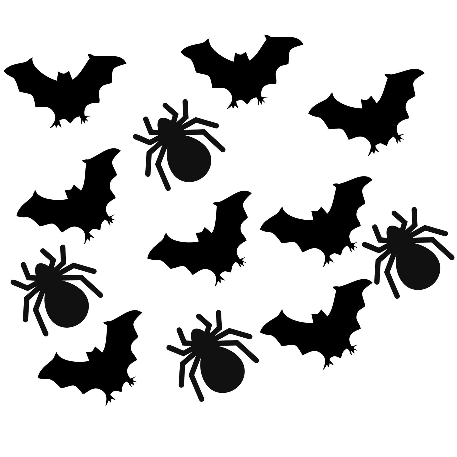 Spider And Bat Halloween Cutout (12 Pcs) - Material-Cardstock