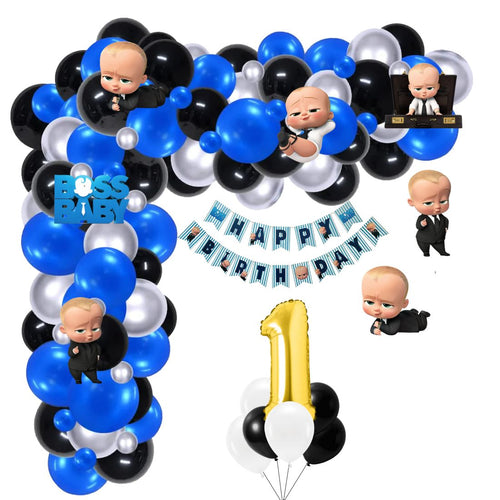 Load image into Gallery viewer, Boss Baby Theme Birthday Balloon Decoration DIY Kit (58 Pcs)
