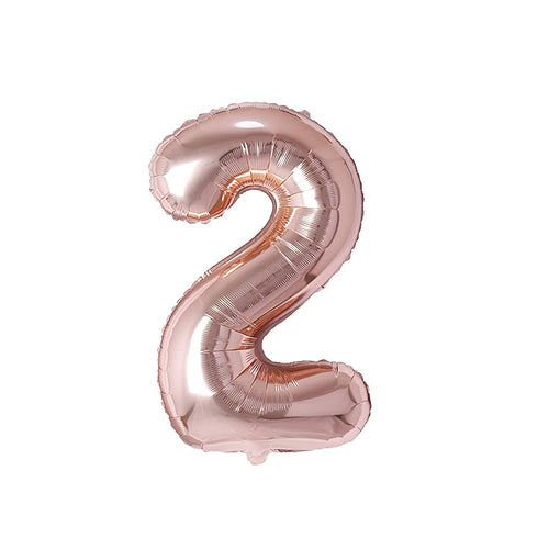 Load image into Gallery viewer, 32 Inches Number Foil Balloon, Rose Gold Color
