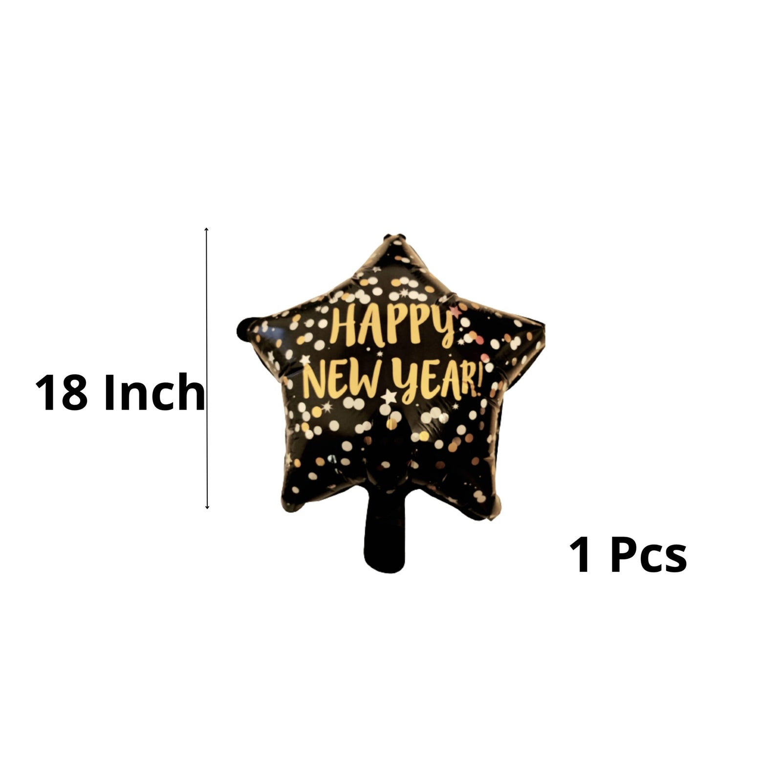 Welcome Happy New Year Foil Balloons for New Year Celebration Decoration (Champagne Bottle, Star Foil Balloons)