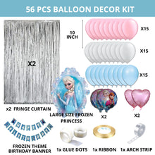 Frozen Theme Birthday Decoration for Girls 56 Pcs – Princess Elsa Birthday Party Decorations – Frozen Birthday Decorations for Girls