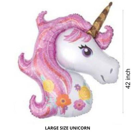 Unicorn Theme Foil Balloon Unicorn Birthday Decoration Set of 5 (Pink)