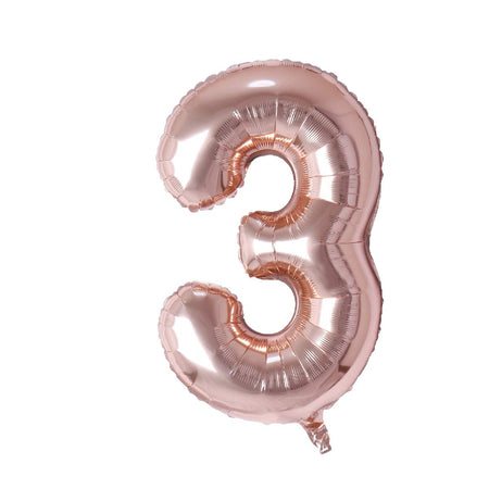 32 Inches Number Foil Balloon, Rose Gold Color