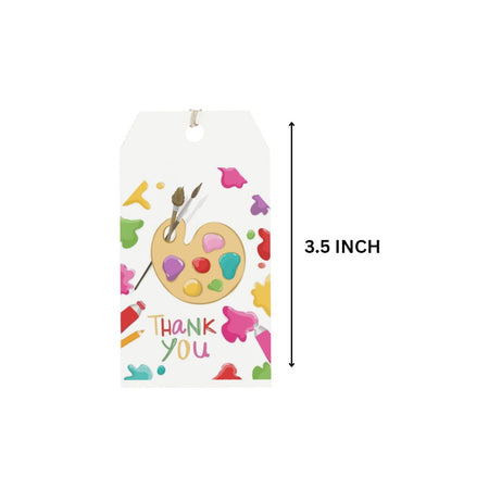 Craft Theme Birthday Favour Tags (2 x 3.5 inches/250 GSM Cardstock/Mixcolour/30Pcs)