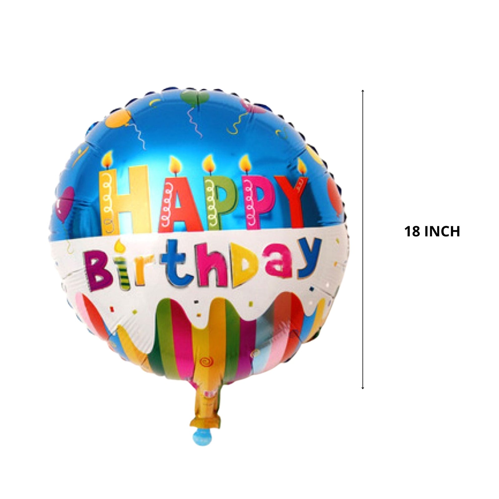 Happy Birthday Candle Foil Balloon