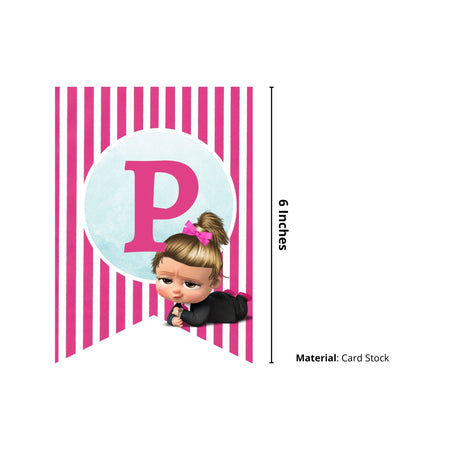 Boss Baby Girl Happy Birthday Banner