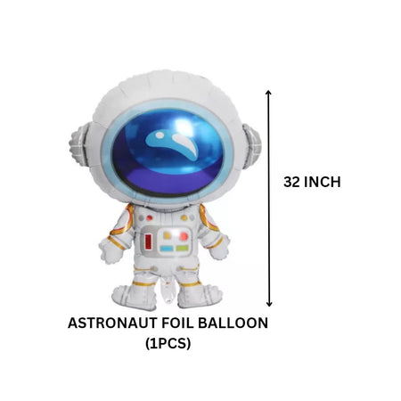 Astronaut Theme Happy Birthday Foil Balloon Set for Space Theme Birthday Party - Pack of 5