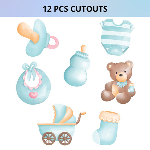 Load image into Gallery viewer, Its a Boy Cut Outs (12 Pcs)
