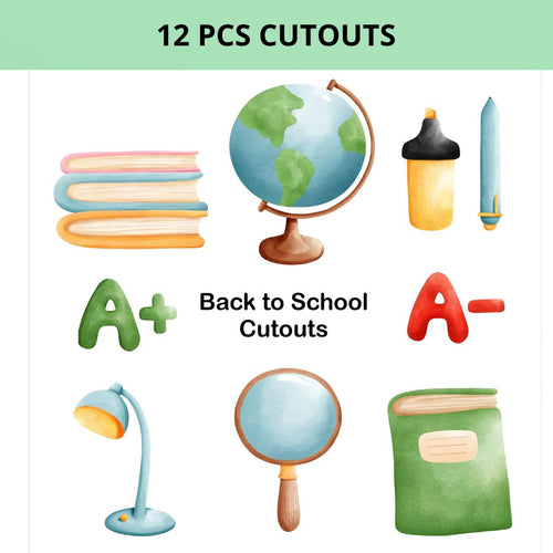 Load image into Gallery viewer, Back to School  Cut Outs (12 Pcs)
