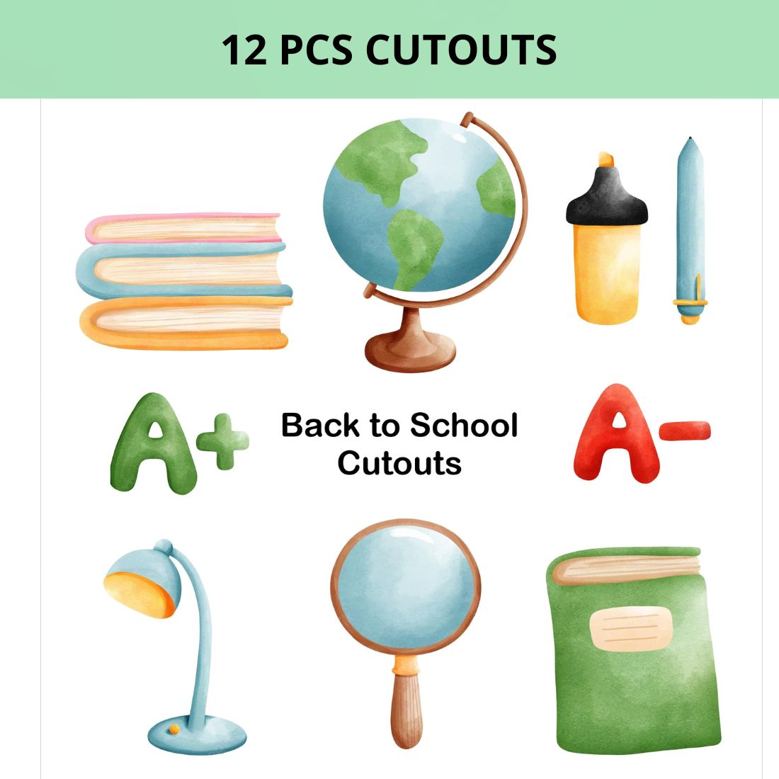 Back to School  Cut Outs (12 Pcs)