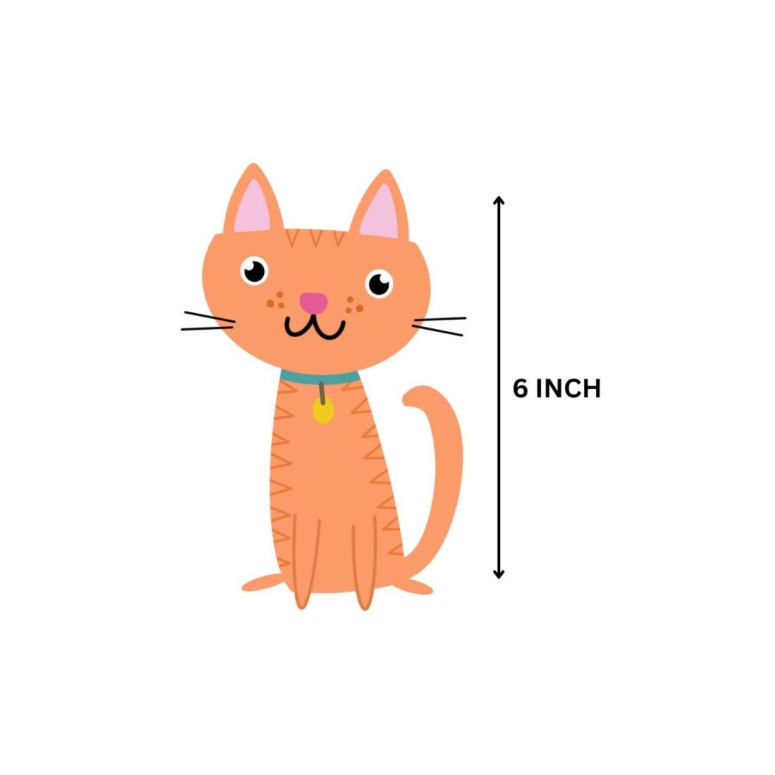 Kitty Theme Cutout (6 inches/250 GSM Cardstock/Mixcolour/12Pcs)