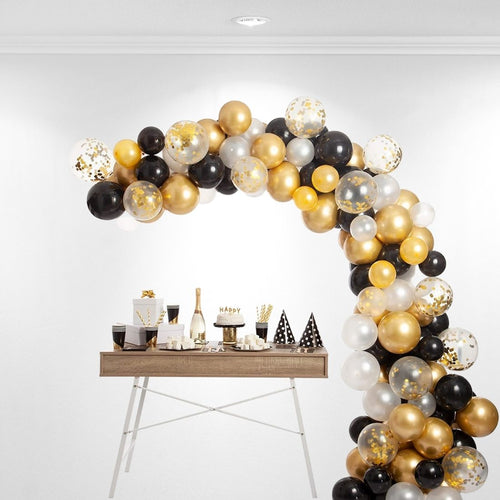 Load image into Gallery viewer, Happy Birthday Black and Gold Combo kit (52 Pcs)
