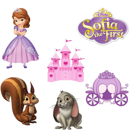 Sofia Theme Cutout (6 inches/250 GSM Cardstock/Mixcolour/12Pcs)