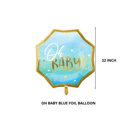 Oh Baby Blue foil Balloon