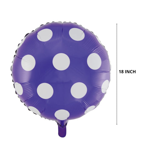 Load image into Gallery viewer, Round Shape Purple Polka Dot Foil Balloon
