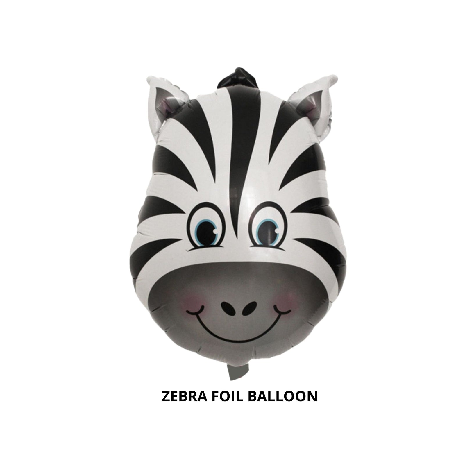 Animal Face Shaped Foil Balloon for Kids Birthday Party, Animal Theme, Zoo Party Decoration- Pack of 1 (Zebra)