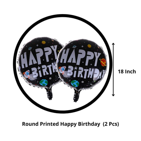 Spaceship Theme Birthday Balloons Kids Decoration, Set of 5 Spaceship Theme Happy Bday Party Decor for Girls & Boys Spaceship (set of 5 )