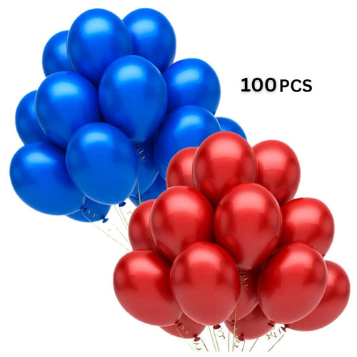 Load image into Gallery viewer, Blue Red Avengers Theme Latex Balloons - Set of 100
