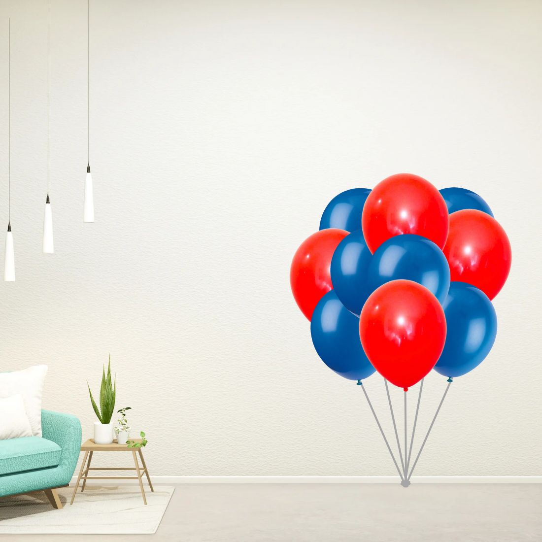 Blue Red Avengers Theme Latex Balloons - Set of 100