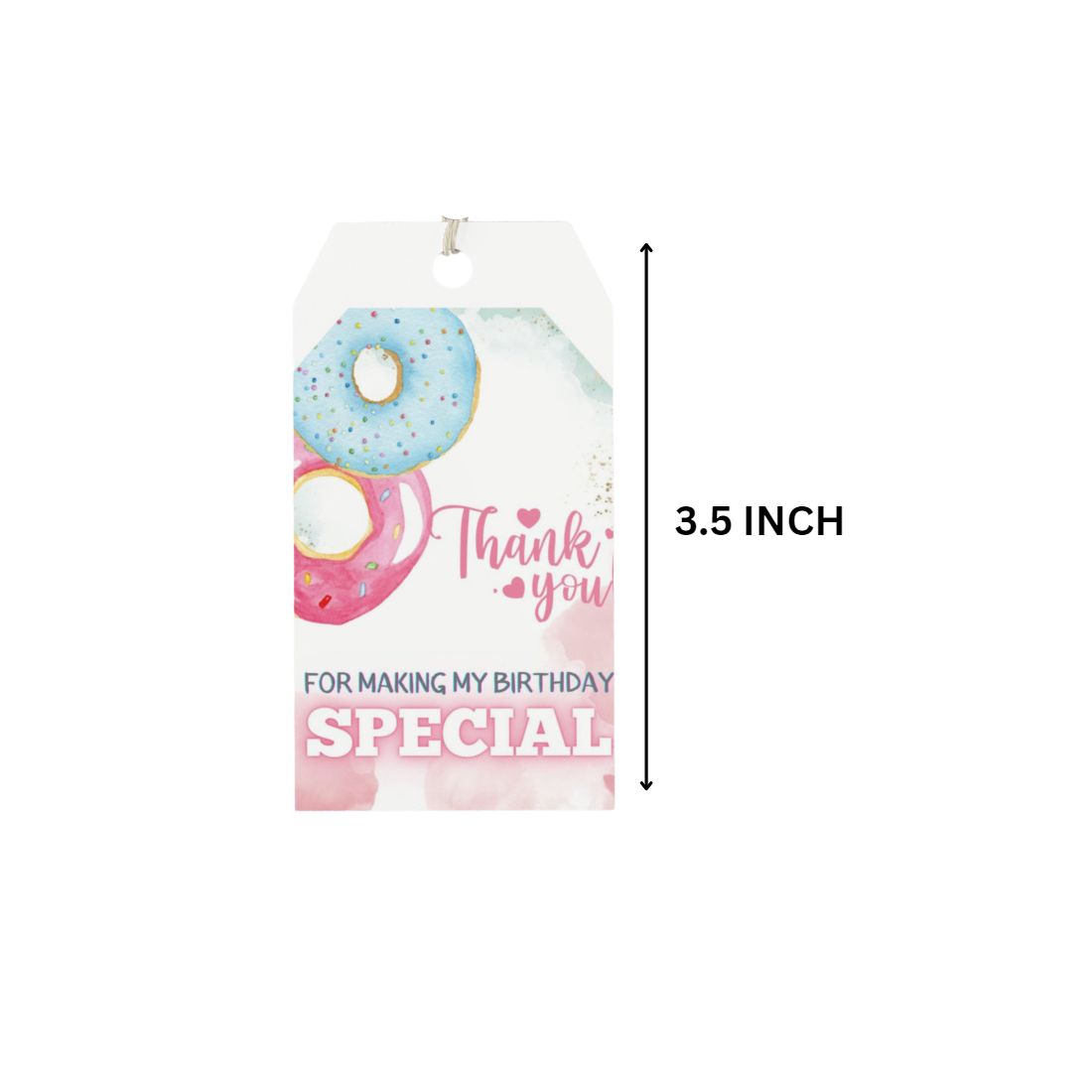 Doughnut Theme Model 2 Birthday Favour Tags (2 x 3.5 inches/250 GSM Cardstock/Mixcolour/30Pcs)