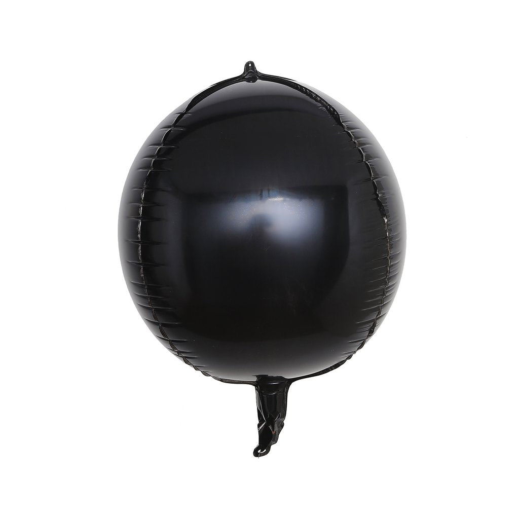 4D Round Foil Balloon Black