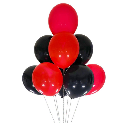 Load image into Gallery viewer, Red Black Cars Theme Latex Balloons - Set of 100
