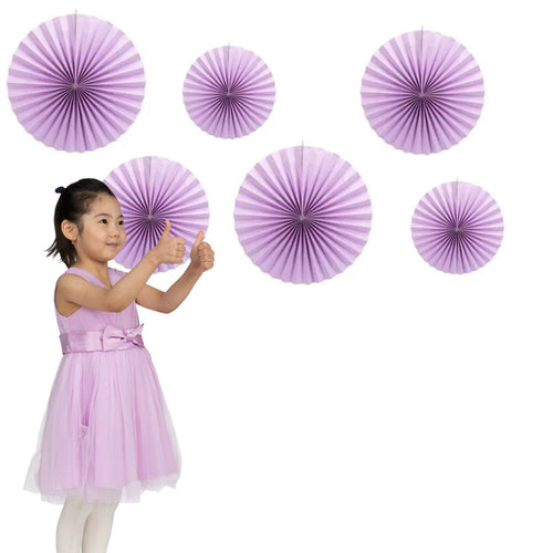 Load image into Gallery viewer, Purple Paper Fan Decoration for Birthday Decoration, Birthday Party, Wall Decoration, Hanging Decoration
