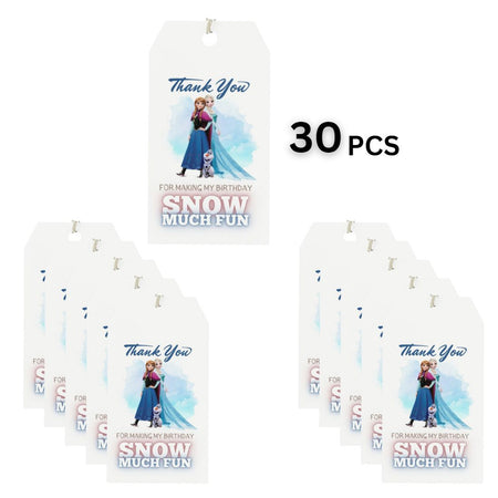 Frozen Theme Model 2 Birthday Favour Tags (2 x 3.5 inches/250 GSM Cardstock/Mixcolour/30Pcs)