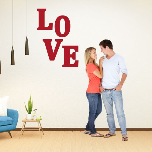 Load image into Gallery viewer, L O V E Cutouts for Valentines Day Decoration - 5mm Sunboard - (7.5 Inches/Sun Board/Red/4Pcs)
