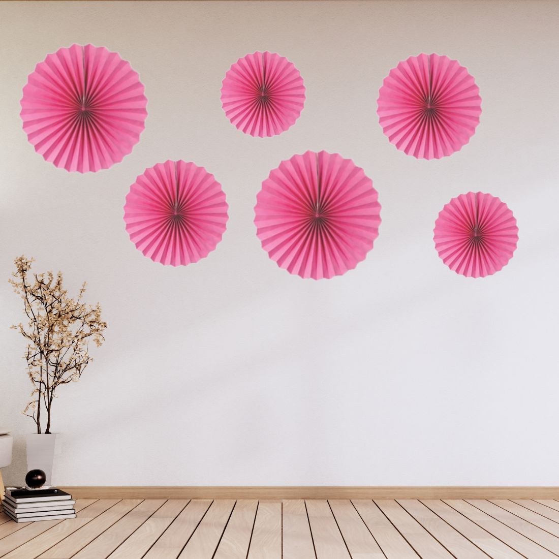 Pink Paper Fan Decoration for Birthday Decoration, Birthday Party, Wall Decoration, Hanging Decoration
