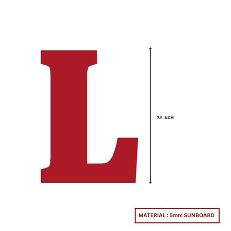 L O V E Cutouts for Valentines Day Decoration - 5mm Sunboard - (7.5 Inches/Sun Board/Red/4Pcs)